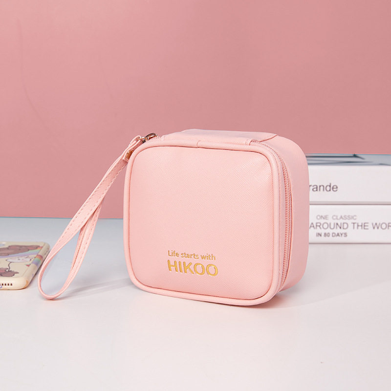 简约韩版迷你化妆品收纳包大容量收纳包防水便携卫生巾零钱包