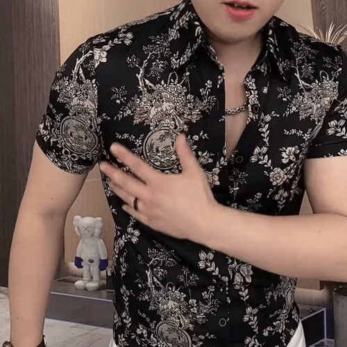 爆款个性夏季欧货轻奢帅气衬衫