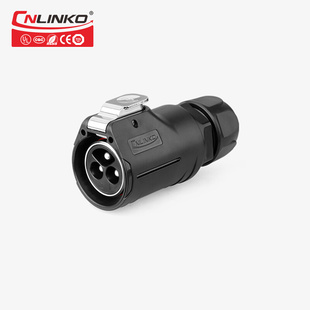 凌科新品 M28锁螺丝大电流50A公母防水对接航空插头连接器可配线束