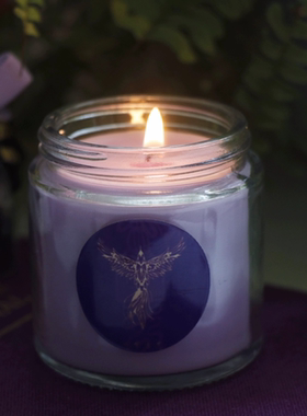 薰衣草情绪舒缓助眠紫色香薰蜡烛天然大豆蜡无烟lavender安神花束