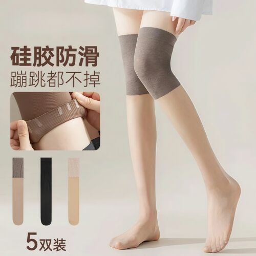 护膝长筒空调房夏季过膝丝袜女小腿保暖加长款防滑袜子防勾丝春秋