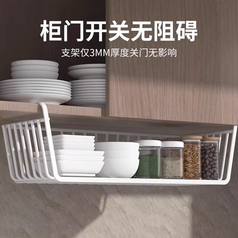 桌下收纳挂篮桌面宿舍好物衣柜分层神器柜子床头下铺悬挂置物架子