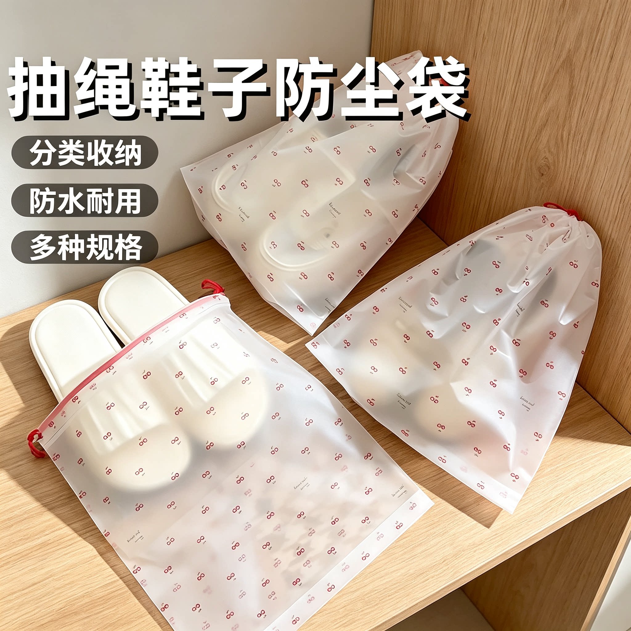 鞋子收纳袋防水鞋袋鞋包旅行拖鞋球鞋行李箱专用防尘袋防潮防霉