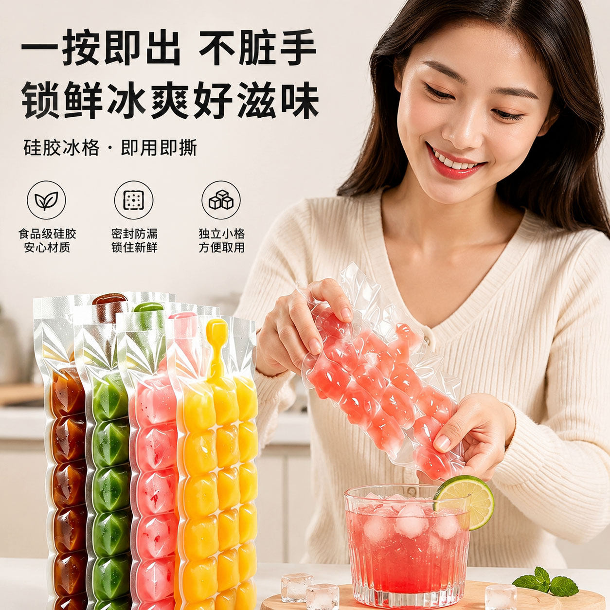 冰块模具家用食品级一次性制冰袋