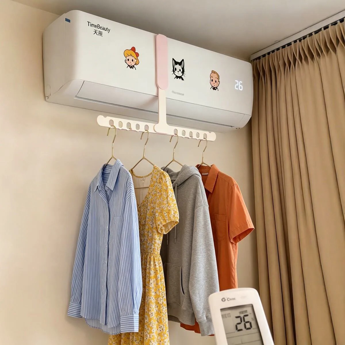 空调酒店可折叠无痕防滑塑料衣架