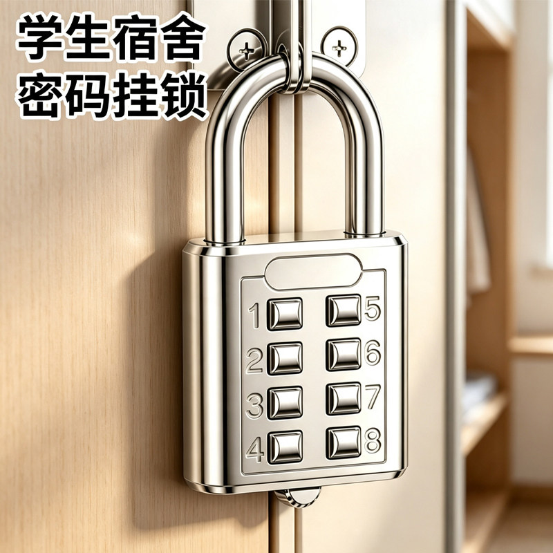 宿舍密码挂锁家用数字按键密码锁