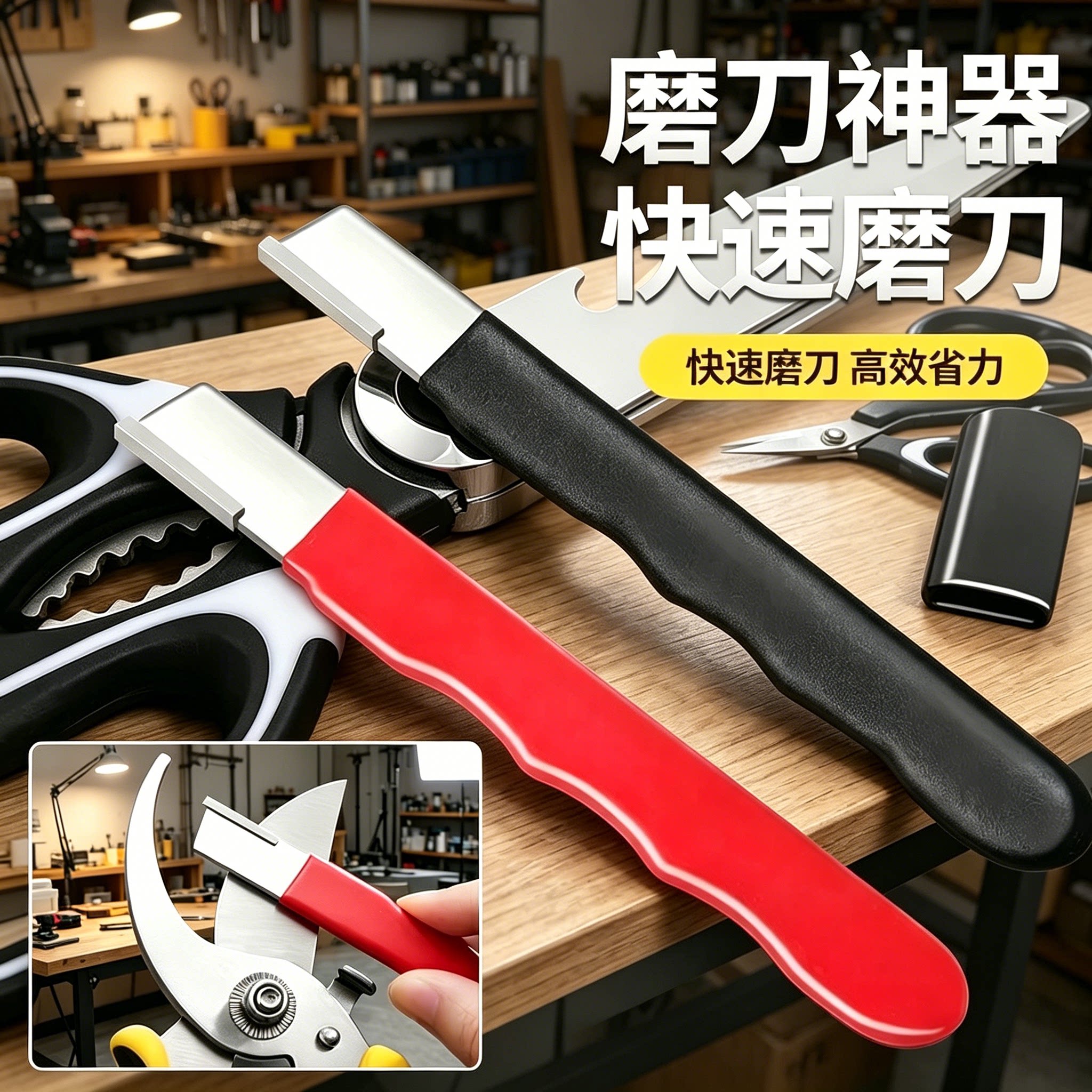 多功能磨刀神器家用磨刀石快速磨刀器定角剪刀菜刀全自动开刃工具图片