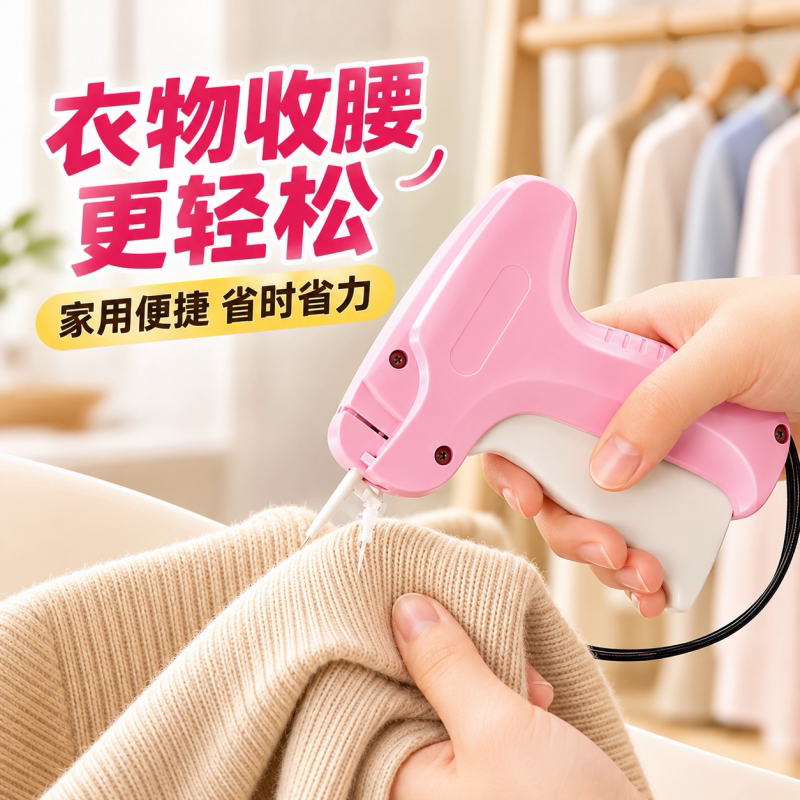 细针标签枪衣服改尺码收裤脚神器手工DIY通用固定工具服装吊牌枪