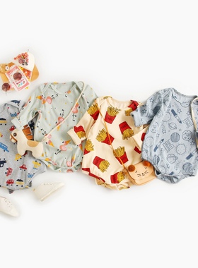 婴儿服装韩版哈衣男女宝宝衣服卡通新生儿连体衣baby春秋爬服包屁