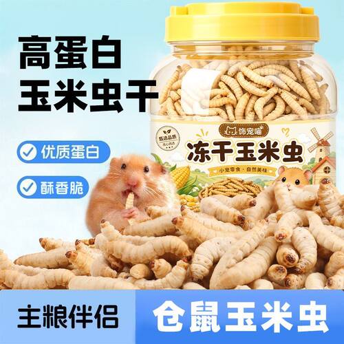 高蛋白大条玉米虫干蜜袋鼯仓鼠零食营养鼠粮饲料互动花枝鼠金丝熊
