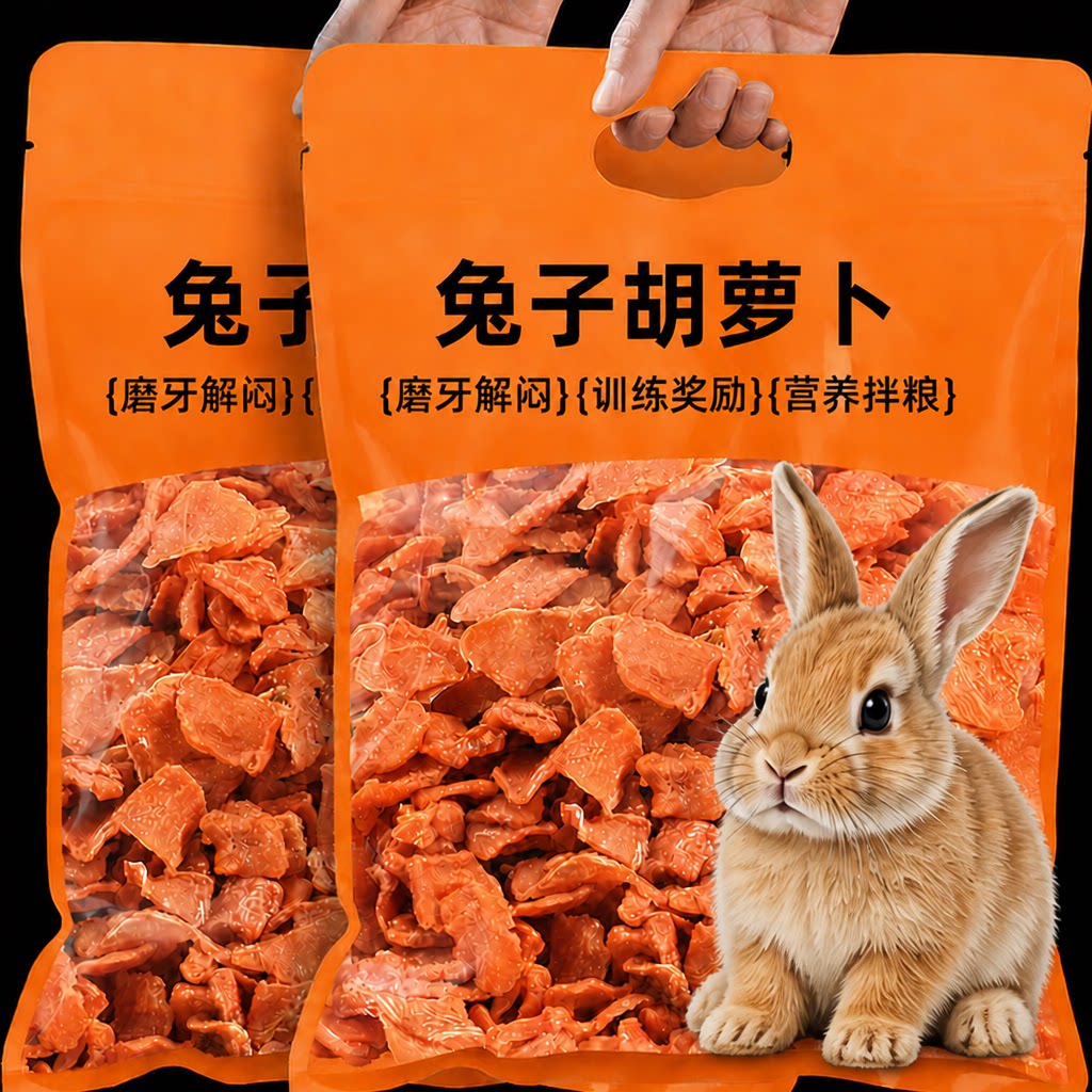 烘干胡萝卜干兔子蔬菜零食兔兔豚鼠荷兰猪营养磨牙蔬菜伴粮冻干