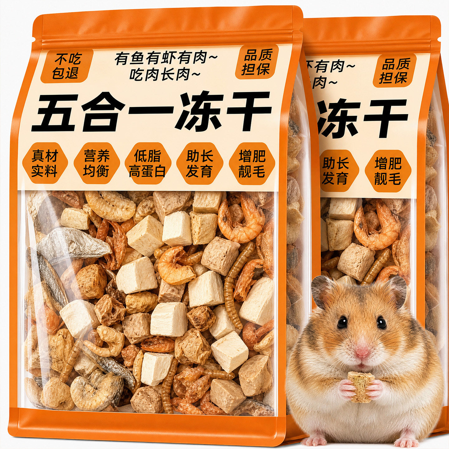 多拼鱼虾虫干仓鼠长肉零食图片