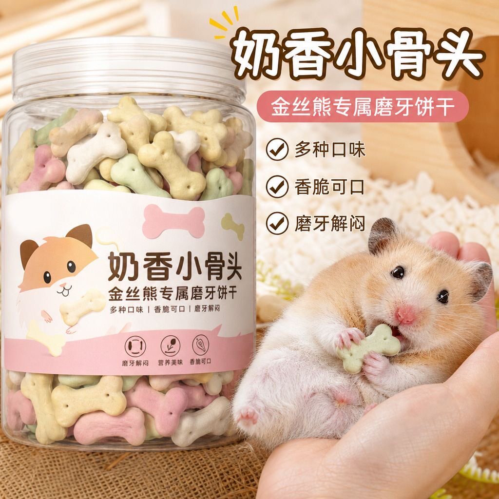 仓鼠零食磨牙专用奶香营养侏儒金丝熊奶棒用品食专用花枝鼠粮大全图片