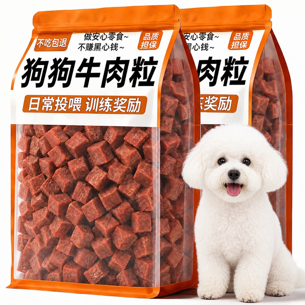 狗狗牛肉粒训练奖励零食中小型犬专用互动磨牙高钙狗狗宠物伴粮
