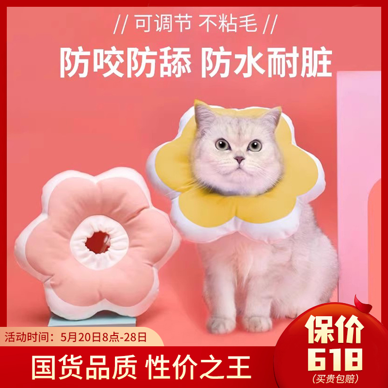 猫咪项圈太阳花伊丽莎白圈