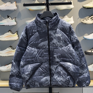 中国李宁男子短款羽绒服2025冬季反光防泼水宽松鸭绒外套AYMV541