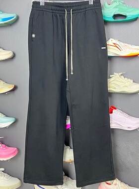 李宁卫裤 2025冬季新品反伍男子直筒加绒保暖宽松运动长裤AKLV781