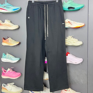 反伍男子直筒加绒保暖宽松运动长裤 新品 AKLV781 2025冬季 李宁卫裤