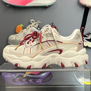 李宁猫爪LITE 3休闲鞋女鞋2026春季新款增高老爹鞋运动鞋AGCW004