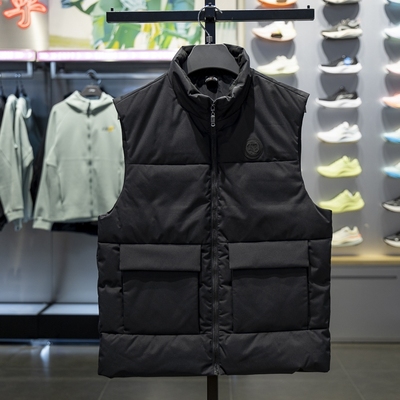 李宁羽绒马甲男子2025冬季新款防泼水立领鸭绒保暖运动服AMRV047