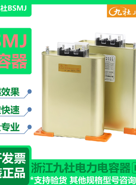 浙江新款九社BSM045303自愈式低压并联电力电容器40Kvar补偿电容