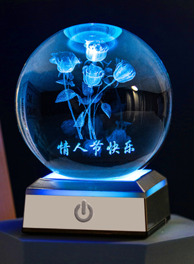 宇宙系列小夜灯创意生日礼物送给女生闺蜜男朋友水晶球套盒情人节