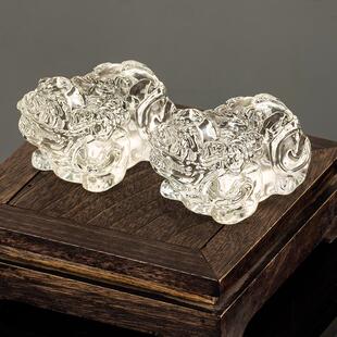 琉璃黄水晶貔貅摆件家居客厅装饰工艺品乔迁开店铺业礼品开业礼品