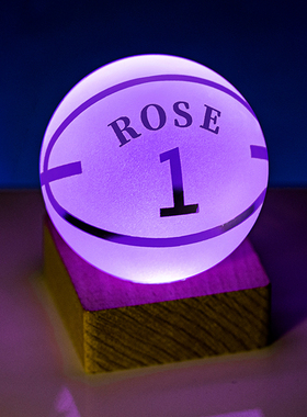 创意水晶篮球足球实用詹姆斯科比梅西C罗库里摆件高级感发光男生