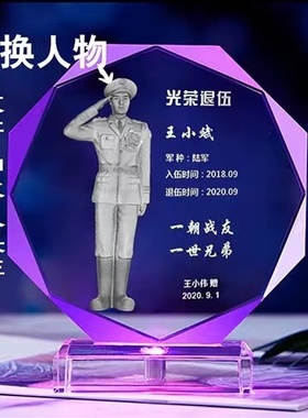 军旅模型退伍战友纪念品创意