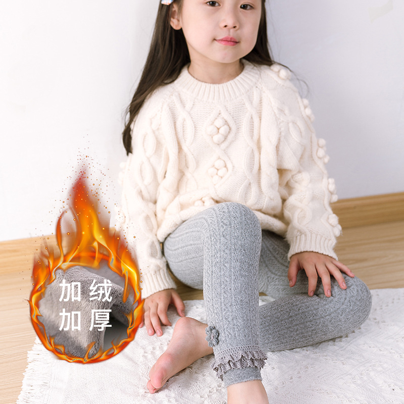 女童打底裤加绒加厚秋冬款儿童
