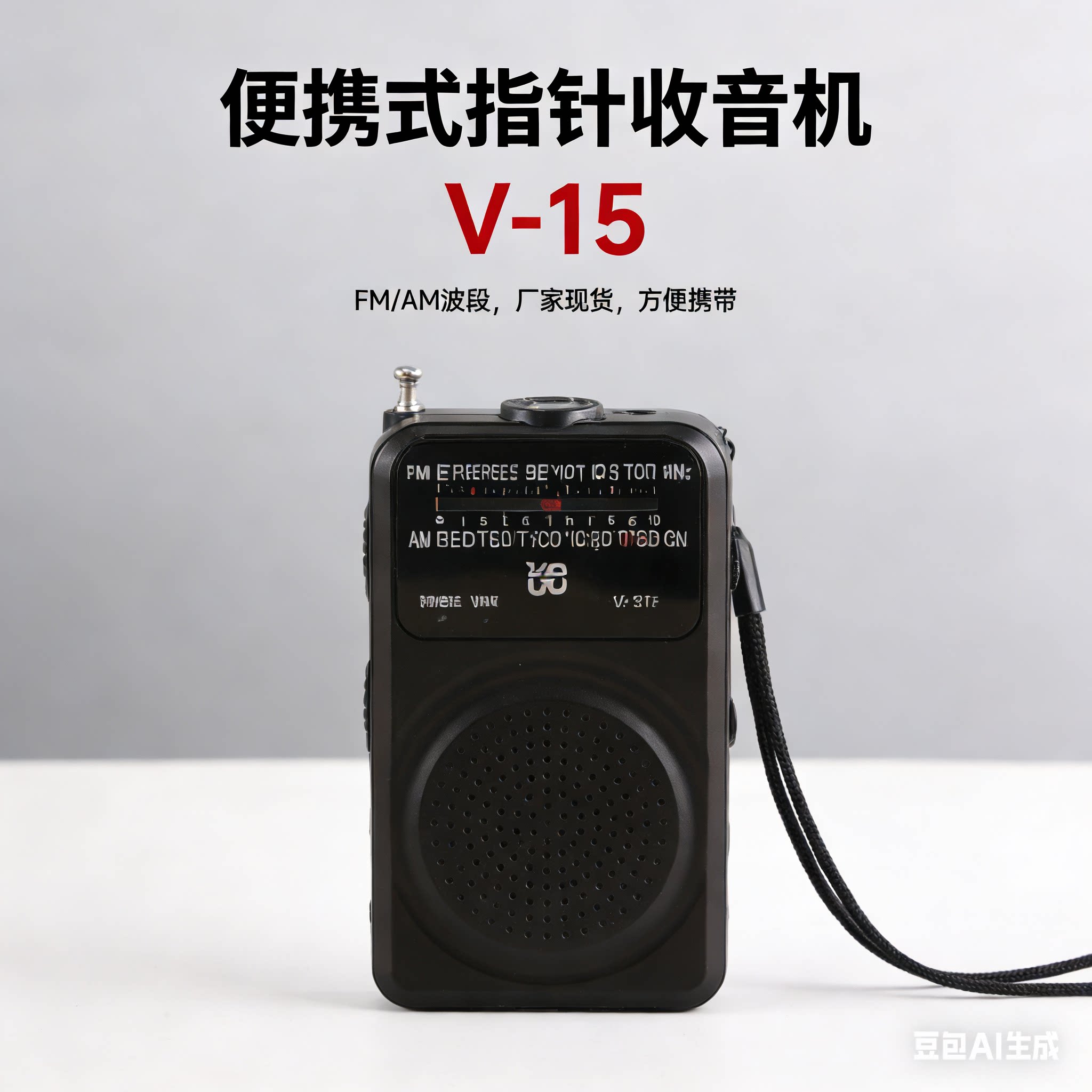 老人收音机老年人便携指针调频中波半导体户外应急干电池小巧手电