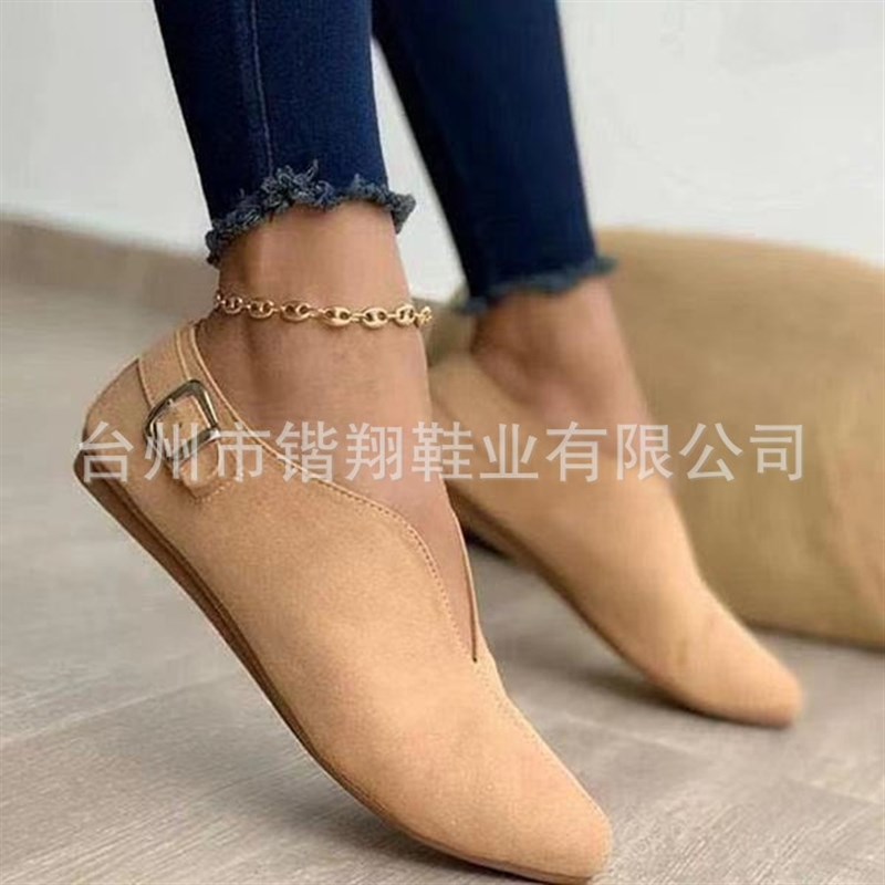 Big Size 2025 SpringAutumn EuropeAmerica Pointed Toe Velvet