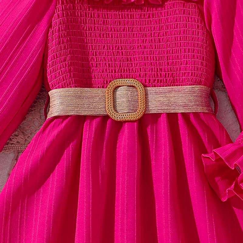 Spring Girls Dress 712 Years Old Strapless One Shoulder Long