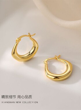 Korean Style Chilly Metal Earrings Womens Light Luxury Europ