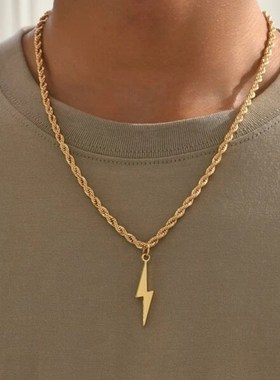 European Fashion Jewelry Design Sense Lightning Necklace Sim
