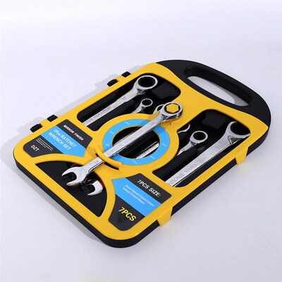 7Piece Ratchet Wrench Set 819mm Dual Head OpenBox End Quick