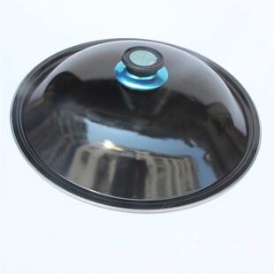 Multipurpose Daily Necessities High Dome Enamel Pot Lid Blac