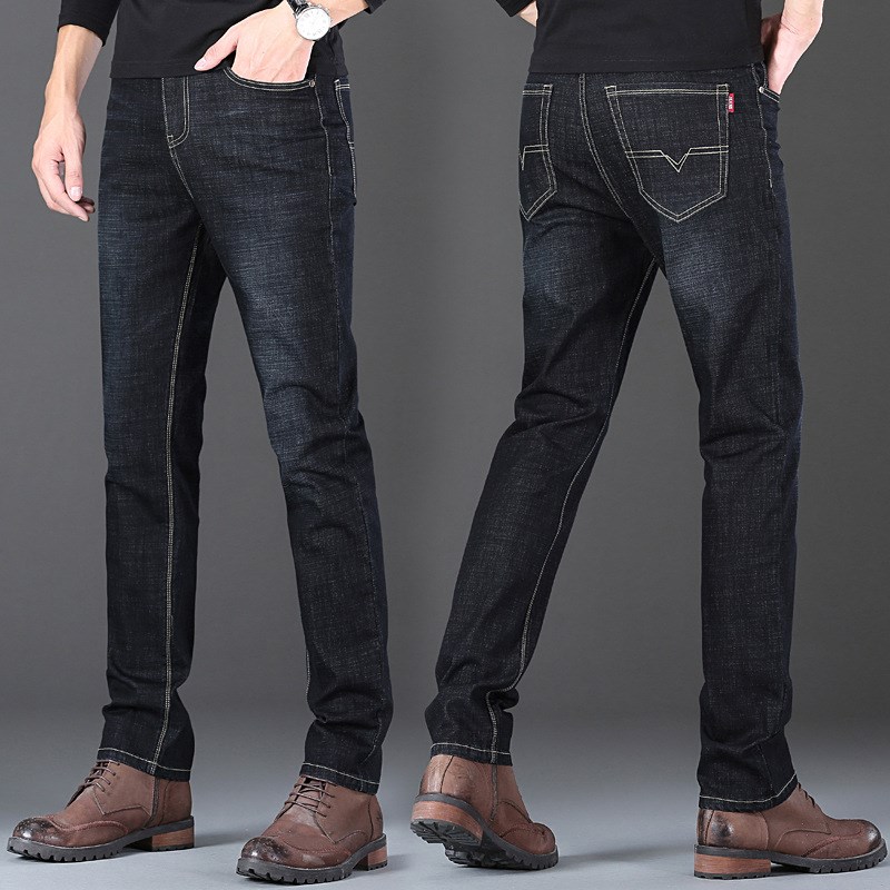 Winter Thickened Casual Jeans for Men 2025 Relaxed Straight