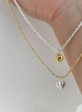 Love Necklace Minimalist Shiny Heartshaped Accessory Light L