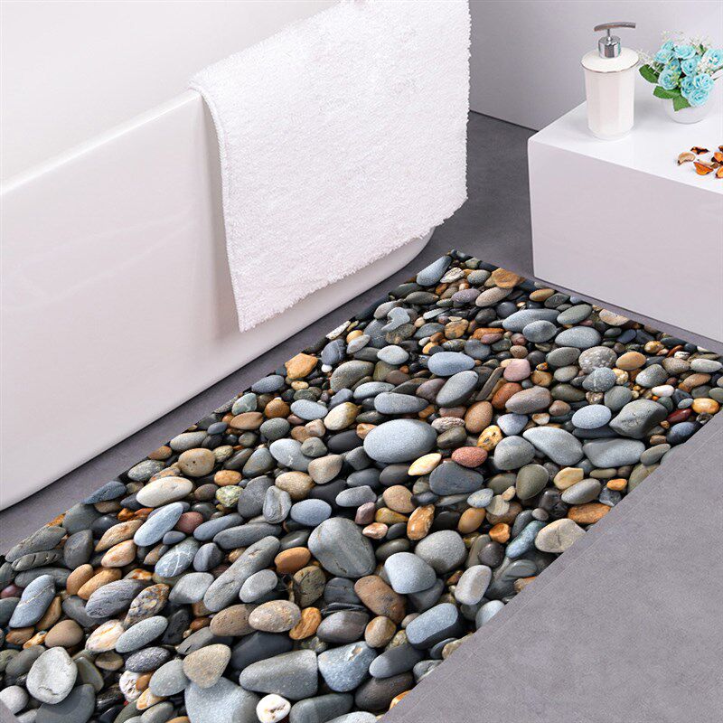 3D Pebble Stone Wall Stick Fashion Home Decor Bathroom Corri