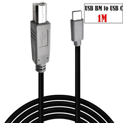 Type C to B Male Square Port Print Keyboard Cable Android Ph