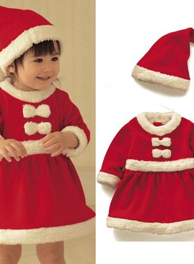 Christmas Outfits for Girls Kids Christmas Dress with Hat Se