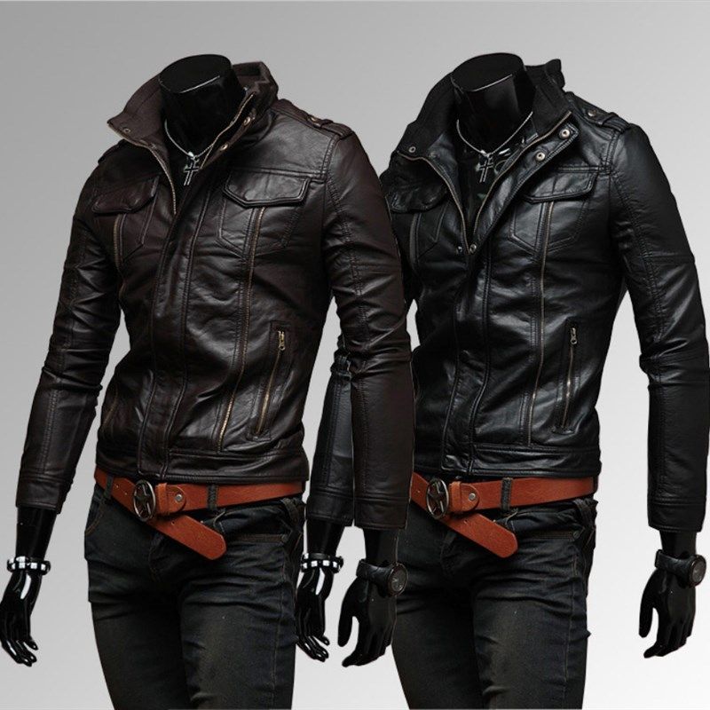 2025FW Shoulder Badge Pocket MultiZipper Mens Stand Collar M