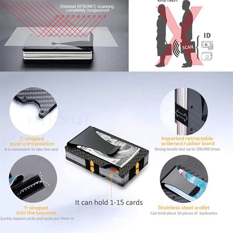 Aluminum Alloy RFID Antitheft Metal Wallet Ultrathin Credit