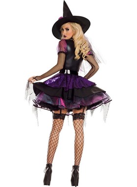 Halloween Witch Costume Roleplay Uniform Funny Party Dress M