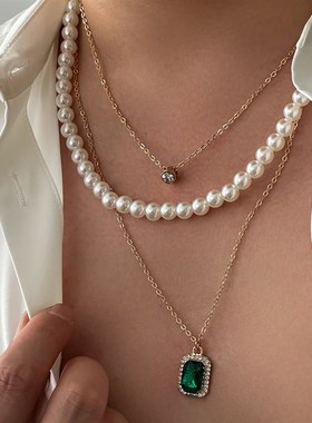 European American Gemstone Pendant Necklace Hip Hop Pearl Co