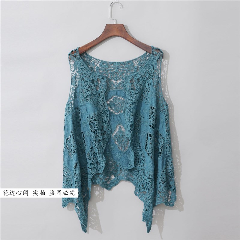 Summer Lace Cardigan Beachwear Sun Protective Clothing for W
