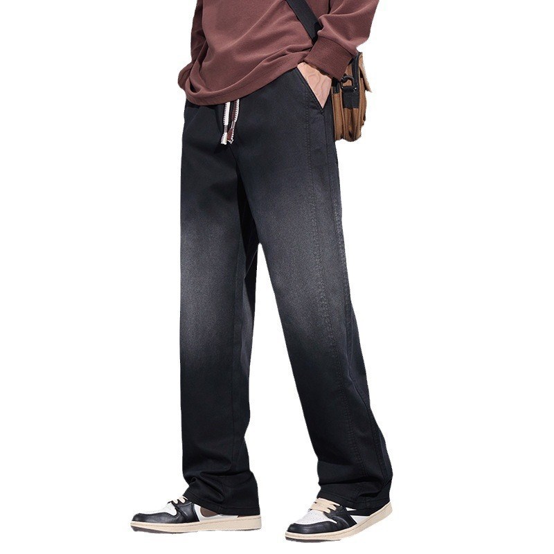 Loose Straight Retro Tencel Jeans 2025 Autumn Winter Ins Fas