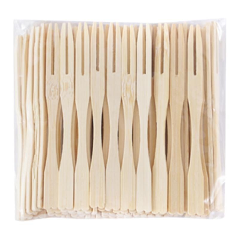 Disposable Fruit fork set creative transparent bamboo joint