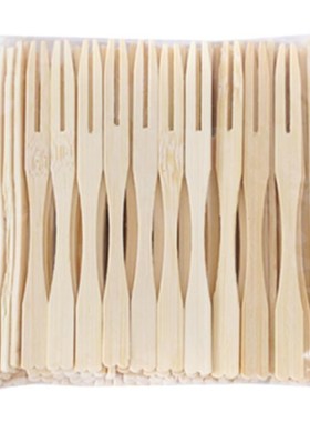 Disposable Fruit fork set creative transparent bamboo joint